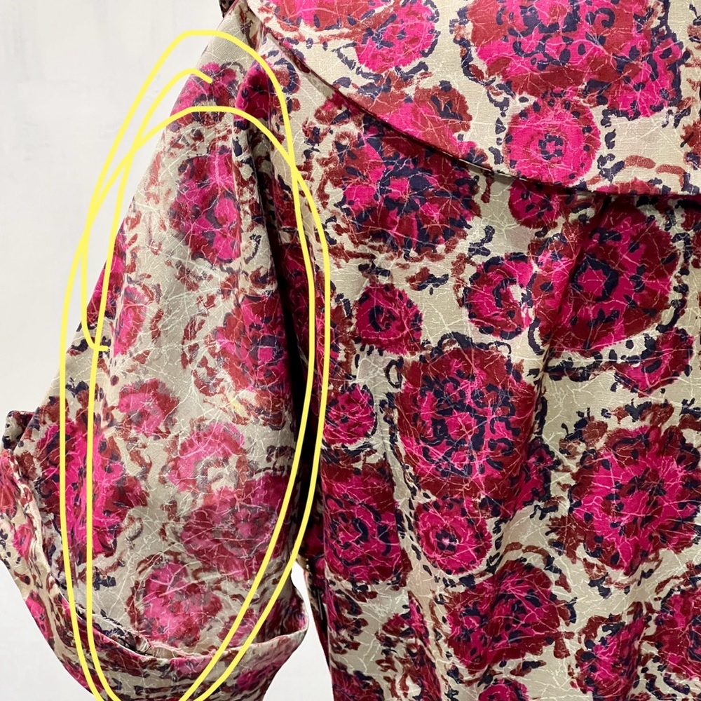 VINTAGE 50s MCM Ann Taylor cotton floral day‎ dress flare skirt rounded collar - Picture 15 of 16